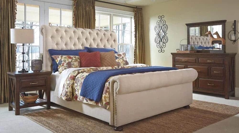 Eversham Upholstered Sleigh Bed Frame