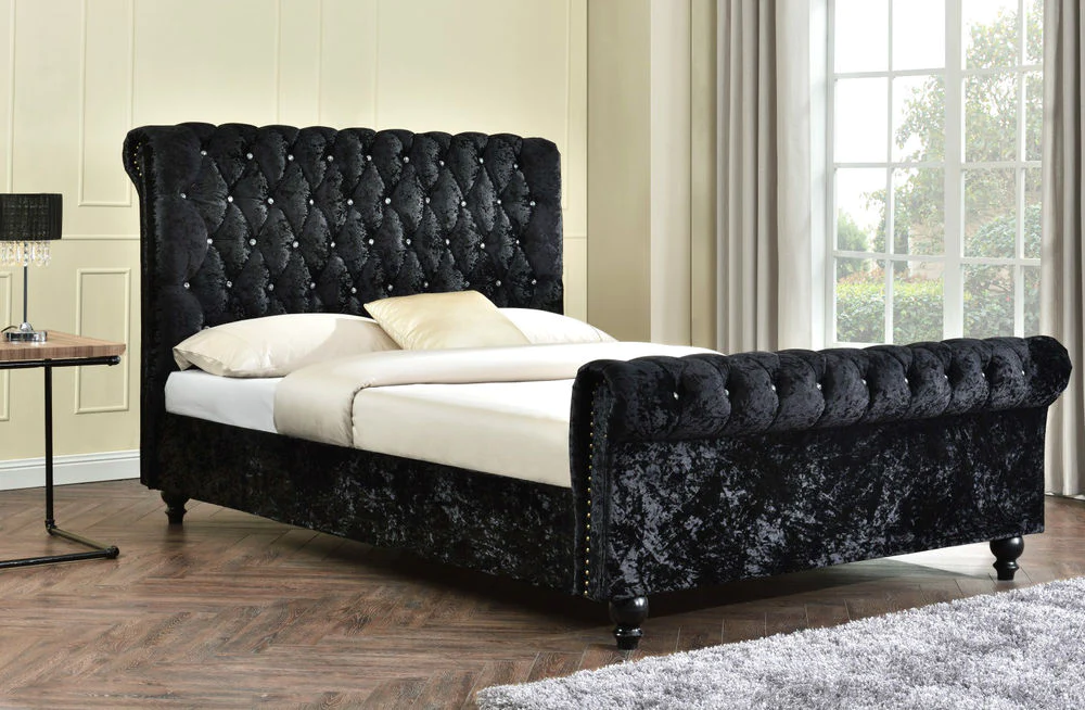 Regal Imperial Scroll Sleigh Bed