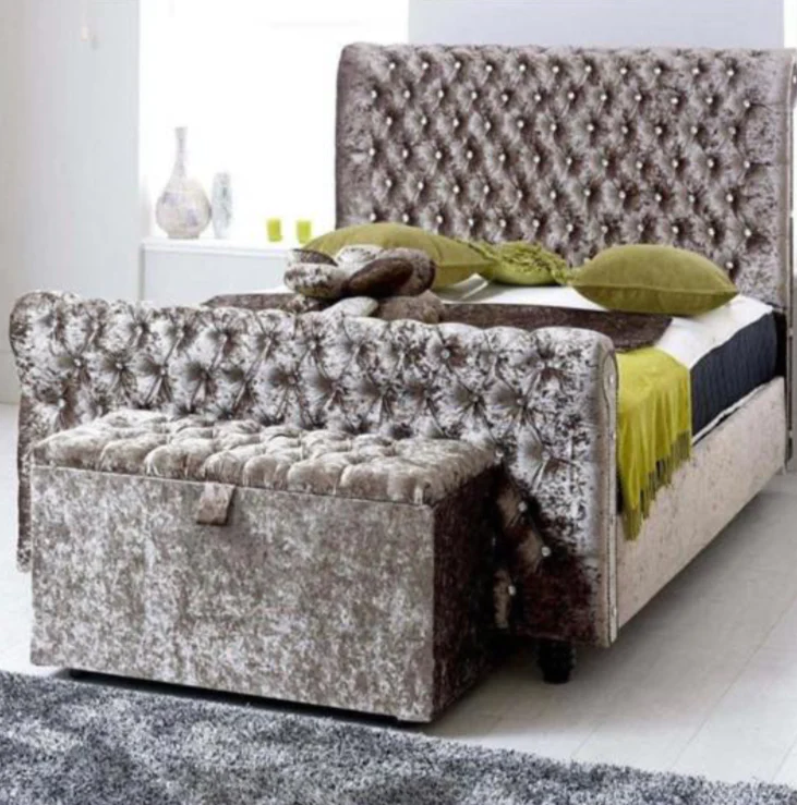 Saoirse Scroll Sleigh Bed Frame