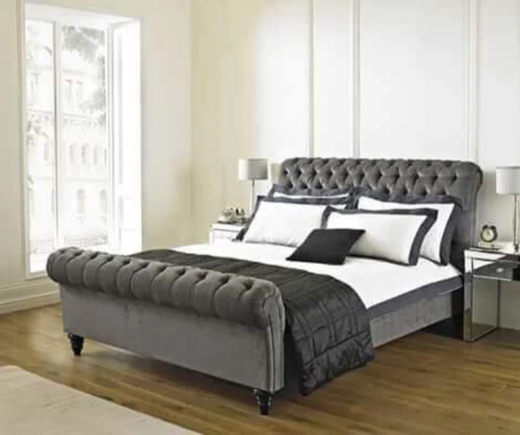 The Madison Scroll Sleigh Bed Frame