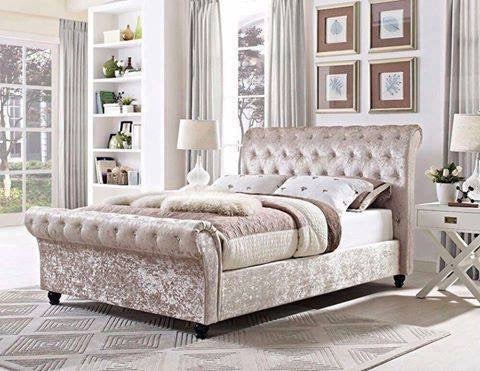 The Magnifcus Scroll Sleigh Bed Frame