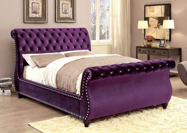 The Serenity Scroll Sleigh Bed Frame